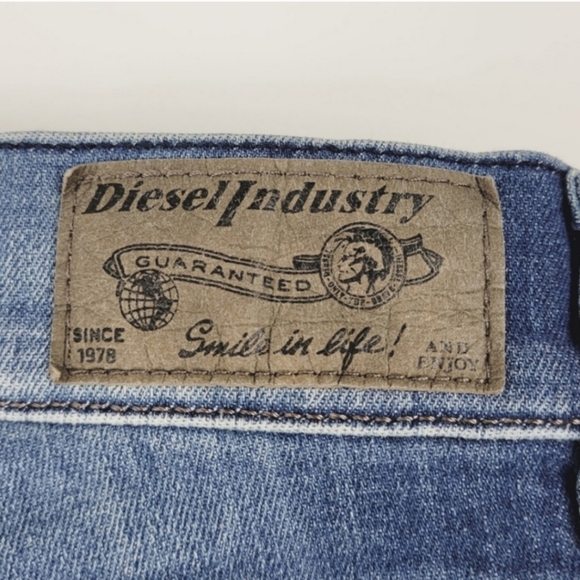 DIESEL LIVIER Stretch Super Slim Blue Low Waist Jegging Size 26 - Picture 7 of 11